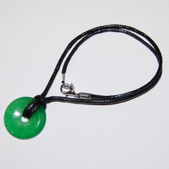 Jade Necklace,Jade Pendant Necklace,Jade Cord Necklace,Green Jade,Men,Wo… - Picture 2 of 3